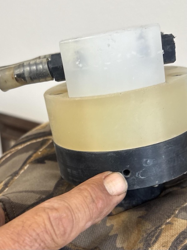 Pump chamber sleeve removed for inspection