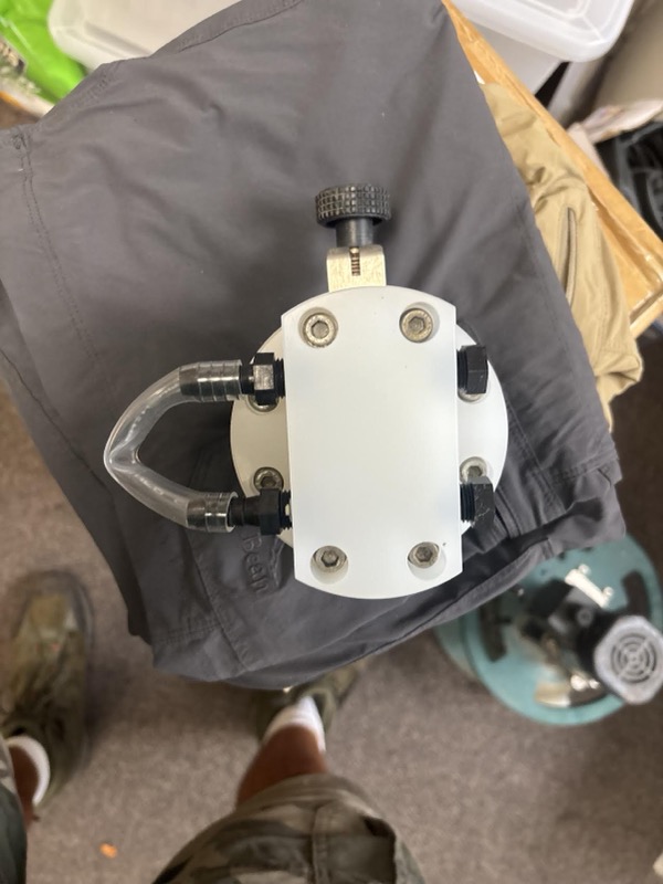 Ozawa pump head assembly with suction tubing